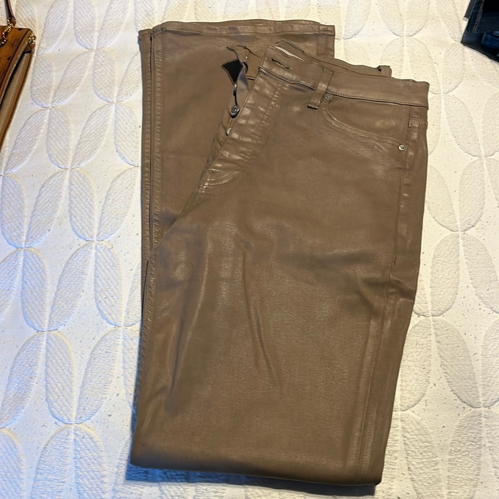 Hudson brown coated jeans size 31